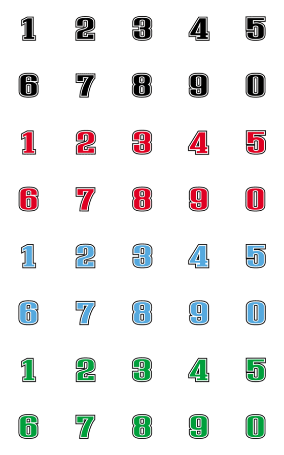 [LINE絵文字]Number emoji 17の画像一覧
