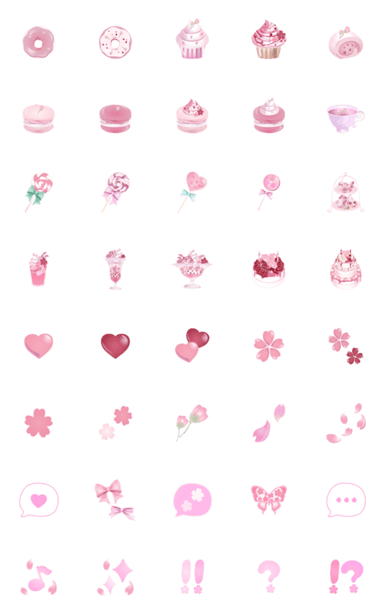 [LINE絵文字]sweets blossomの画像一覧