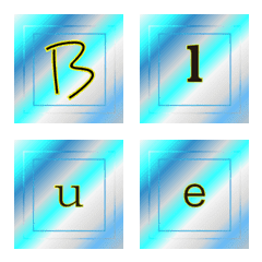 [LINE絵文字] Gradient blue backgroundの画像