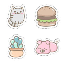 [LINE絵文字] Cute doodle emojiの画像