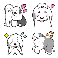 [LINE絵文字] 犬種別オールドイングリッシュシープドッグの画像