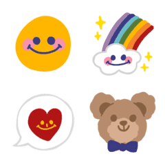 [LINE絵文字] Cute, cheerful, and simple emojiの画像