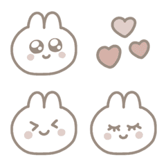 [LINE絵文字] YUKANCO white bunnyの画像