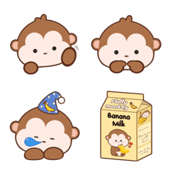 [LINE絵文字] Fluffy Monkey - Baby versionの画像