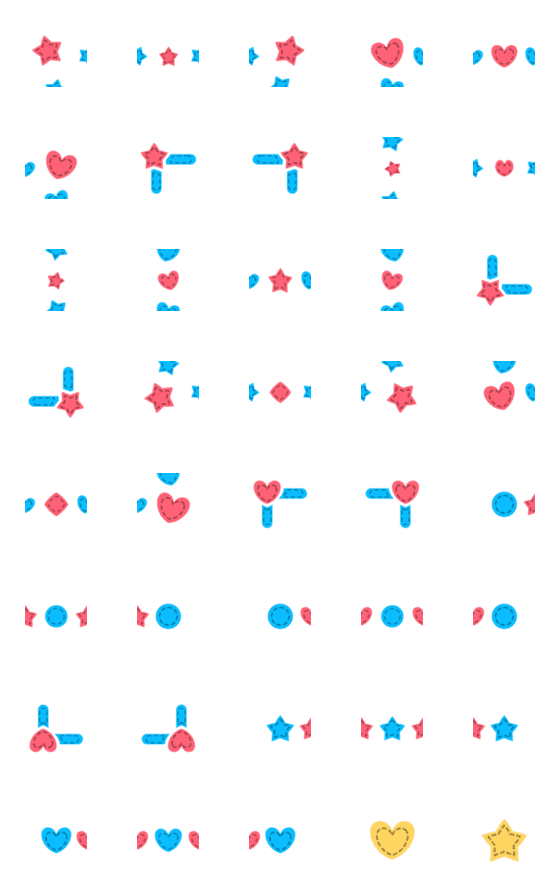 [LINE絵文字]outline borders＆dividing line pack #1の画像一覧