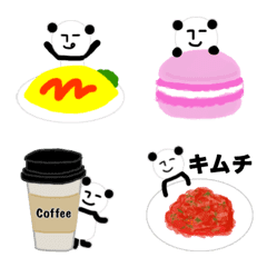 [LINE絵文字] 無表情パンダRK 絵文字 -food1-の画像