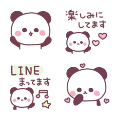 [LINE絵文字] まんまるぱんだの画像