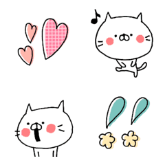 [LINE絵文字] 毎日必要な絵文字と少しのネコ♥の画像