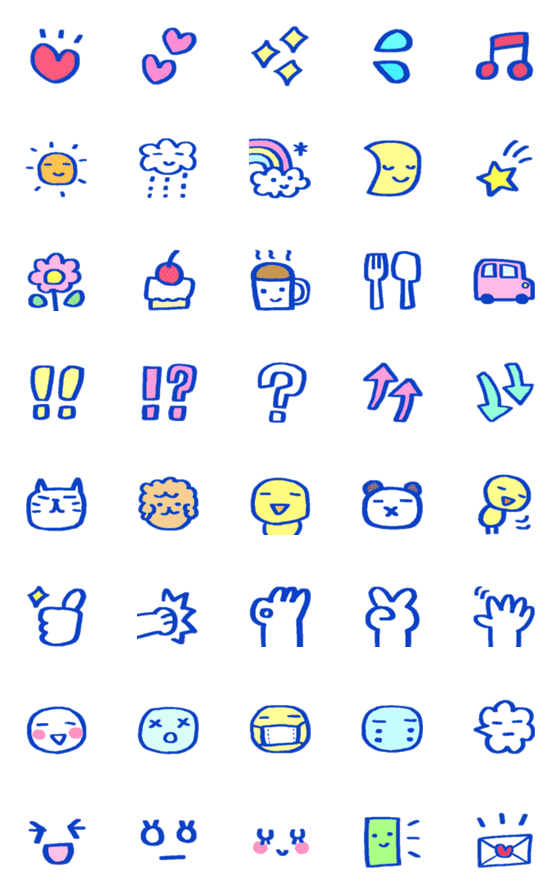 [LINE絵文字]サクっと送れる＊簡易絵文字の画像一覧