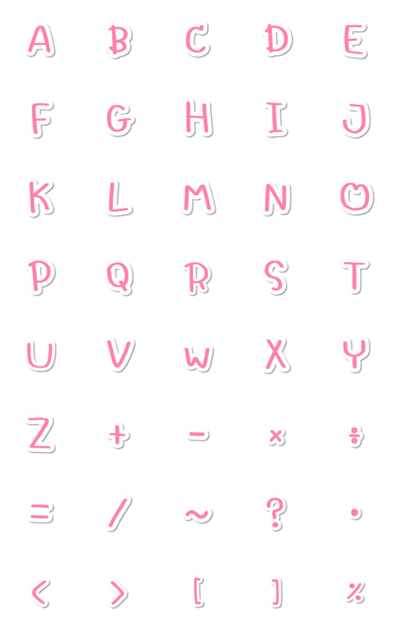 [LINE絵文字]English alphabet v.1の画像一覧