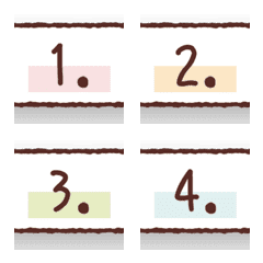 [LINE絵文字] Put labels everywhere [Numbering 1-5.]の画像