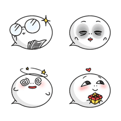 [LINE絵文字] Cute speech bubble faceの画像