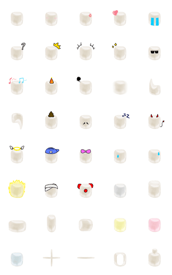 [LINE絵文字]marshmallow！の画像一覧