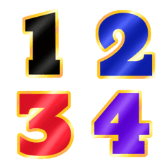 [LINE絵文字] Number classic big gold emojiの画像