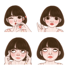 [LINE絵文字] Mirin cute girl emojiの画像