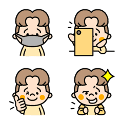 [LINE絵文字] 男の子(韓国マッシュ)の画像