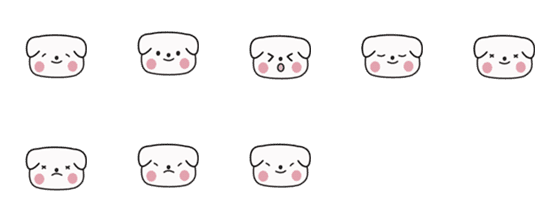 [LINE絵文字]Very cute dog Emojiの画像一覧
