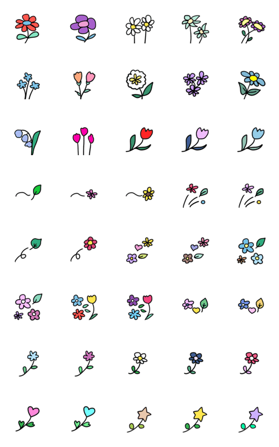 [LINE絵文字]Flower 絵文字の画像一覧