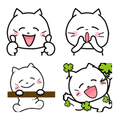 [LINE絵文字] シンプルたれねこ♡毎日使える絵文字の画像