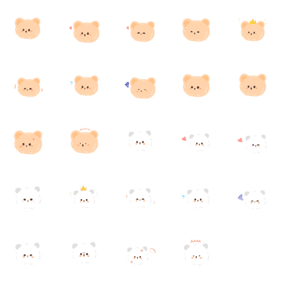 [LINE絵文字]Furry little bearの画像一覧