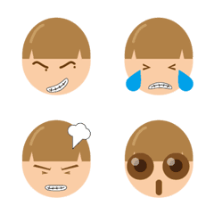 [LINE絵文字] Round head Kidの画像