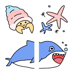 [LINE絵文字] 41chのゆる〜い海の生き物*絵文字の画像