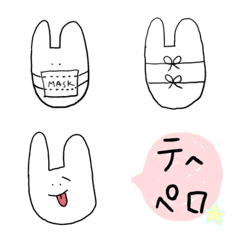 [LINE絵文字] うさぎでございますくの画像