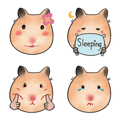 [LINE絵文字] Maru Emoji : Tubby hamsterの画像