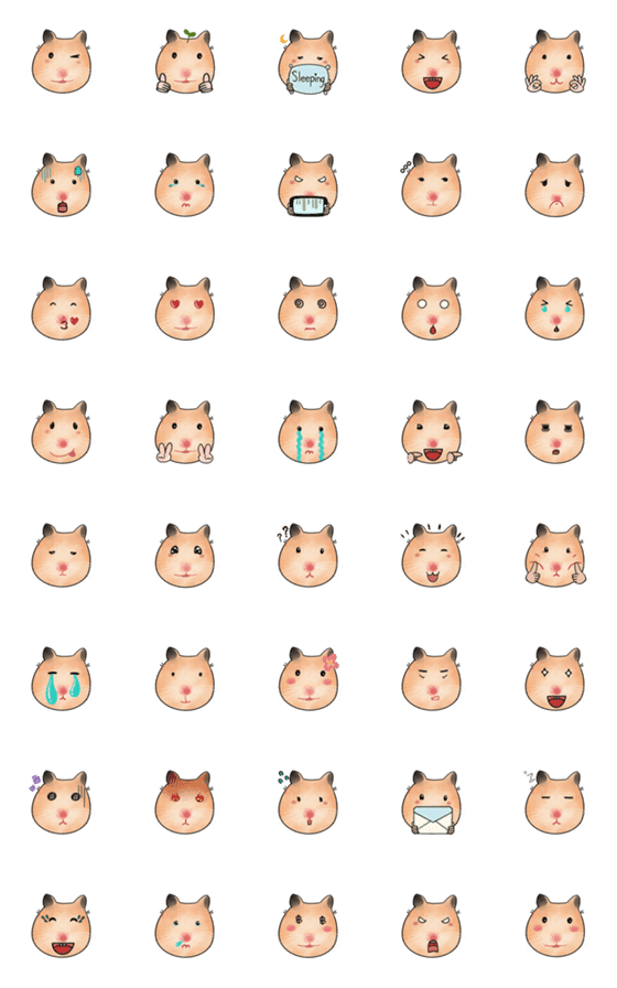 [LINE絵文字]Maru Emoji : Tubby hamsterの画像一覧