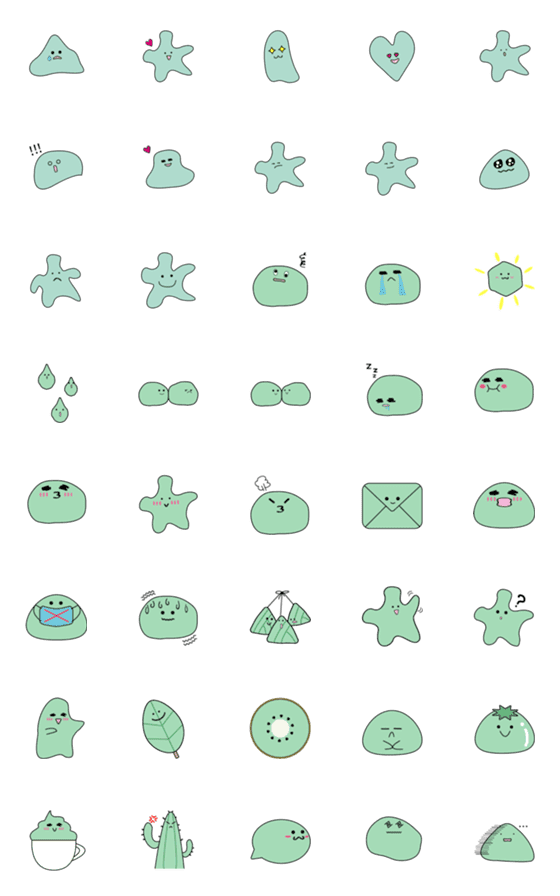 [LINE絵文字]Green Mucilageの画像一覧