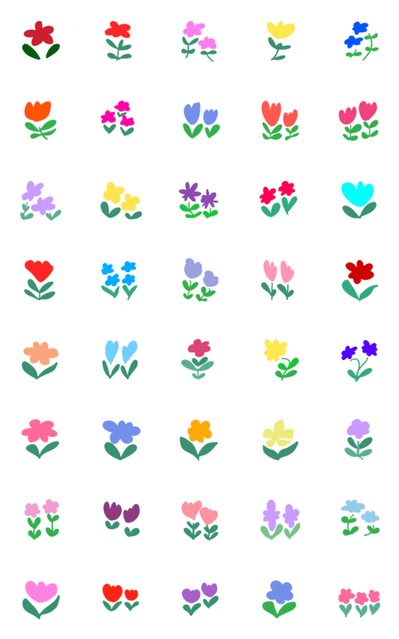 [LINE絵文字]FLOWER！の画像一覧