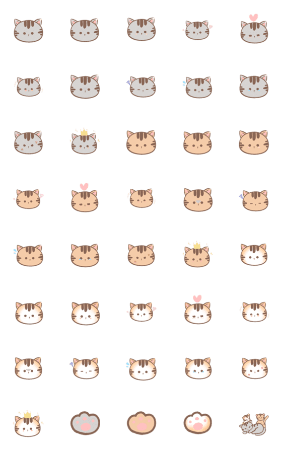 [LINE絵文字]Little cat cuteの画像一覧