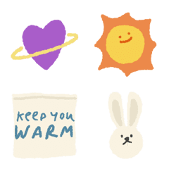 [LINE絵文字] little cute comfy vacation emojiの画像