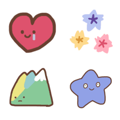 [LINE絵文字] kawaii heartsss and emoticonsの画像