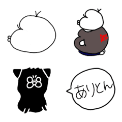 [LINE絵文字] ぱんとくろぱぐの絵文字の画像