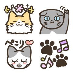 [LINE絵文字] いろんな模様の猫絵文字の画像