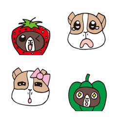 [LINE絵文字] There are 2 baby guinea pigs at homeの画像