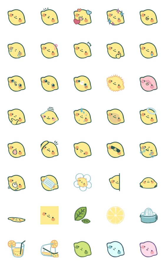 [LINE絵文字]Sour Sweet Lemonの画像一覧