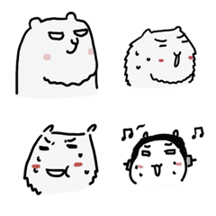 [LINE絵文字] White everyday emoticonsの画像