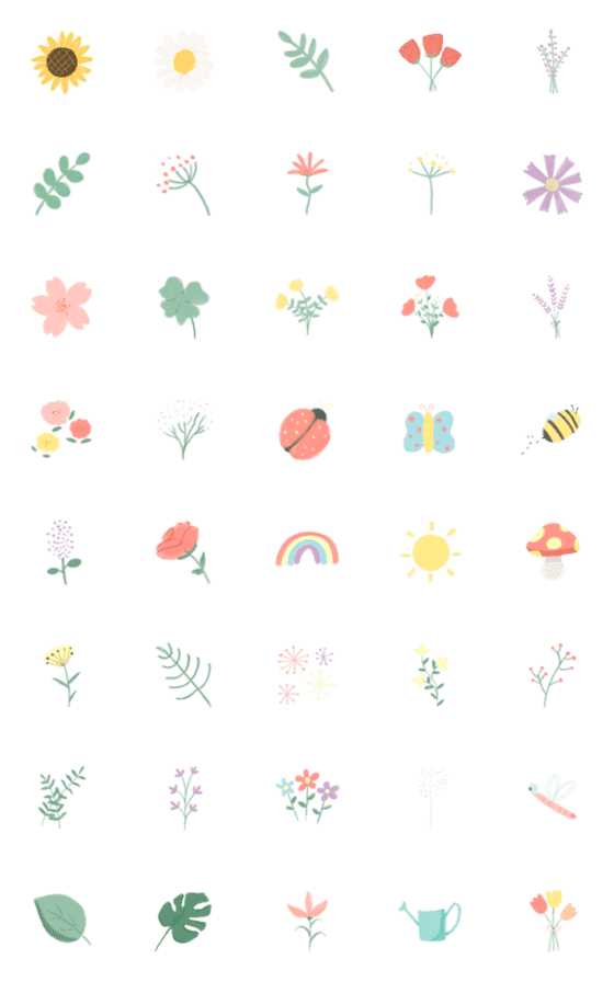 [LINE絵文字]My little gardenの画像一覧