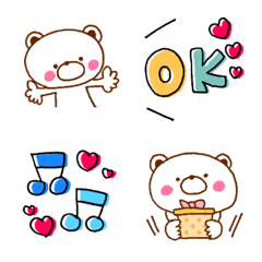 [LINE絵文字] シロクマちゃんとカラフル毎日Emoji❤の画像