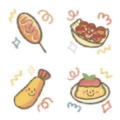 [LINE絵文字] Foodie Earth Tone:-)の画像