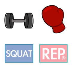 [LINE絵文字] Workout/Exercise/Training/Coachの画像