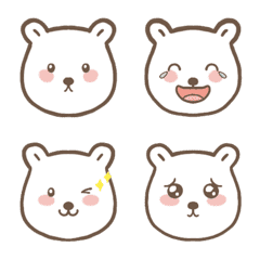 [LINE絵文字] Lovely White Bearの画像