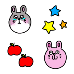 [LINE絵文字] うさぎ かわいい 使いやすいの画像