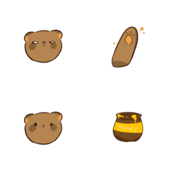 [LINE絵文字] A little brown bearの画像