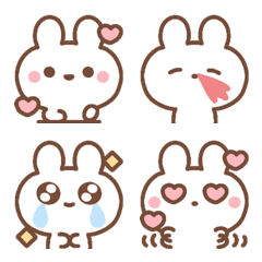 [LINE絵文字] a cute rabbit : )の画像