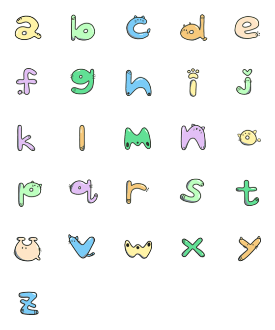 [LINE絵文字]small letter millet catの画像一覧