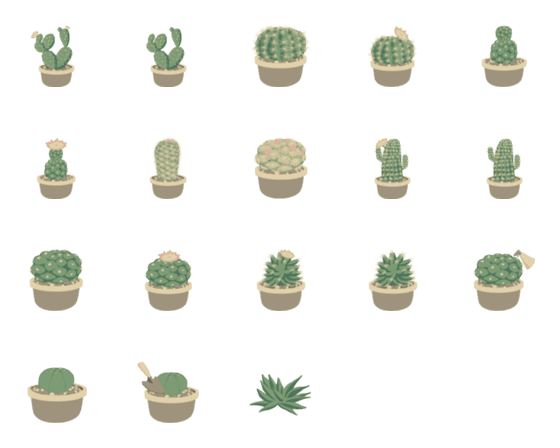 [LINE絵文字]Shinee cactusの画像一覧