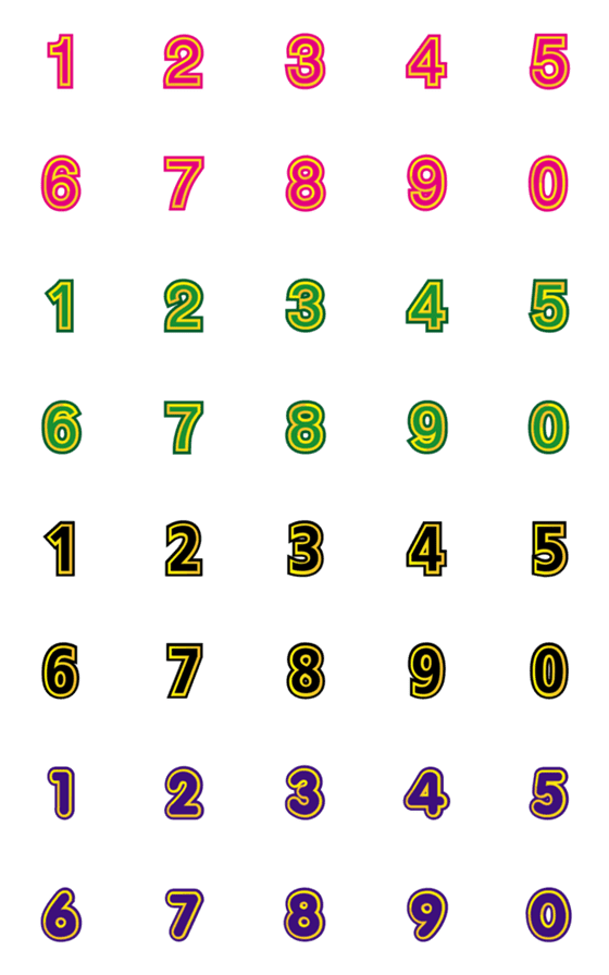 [LINE絵文字]Number emoji 24の画像一覧